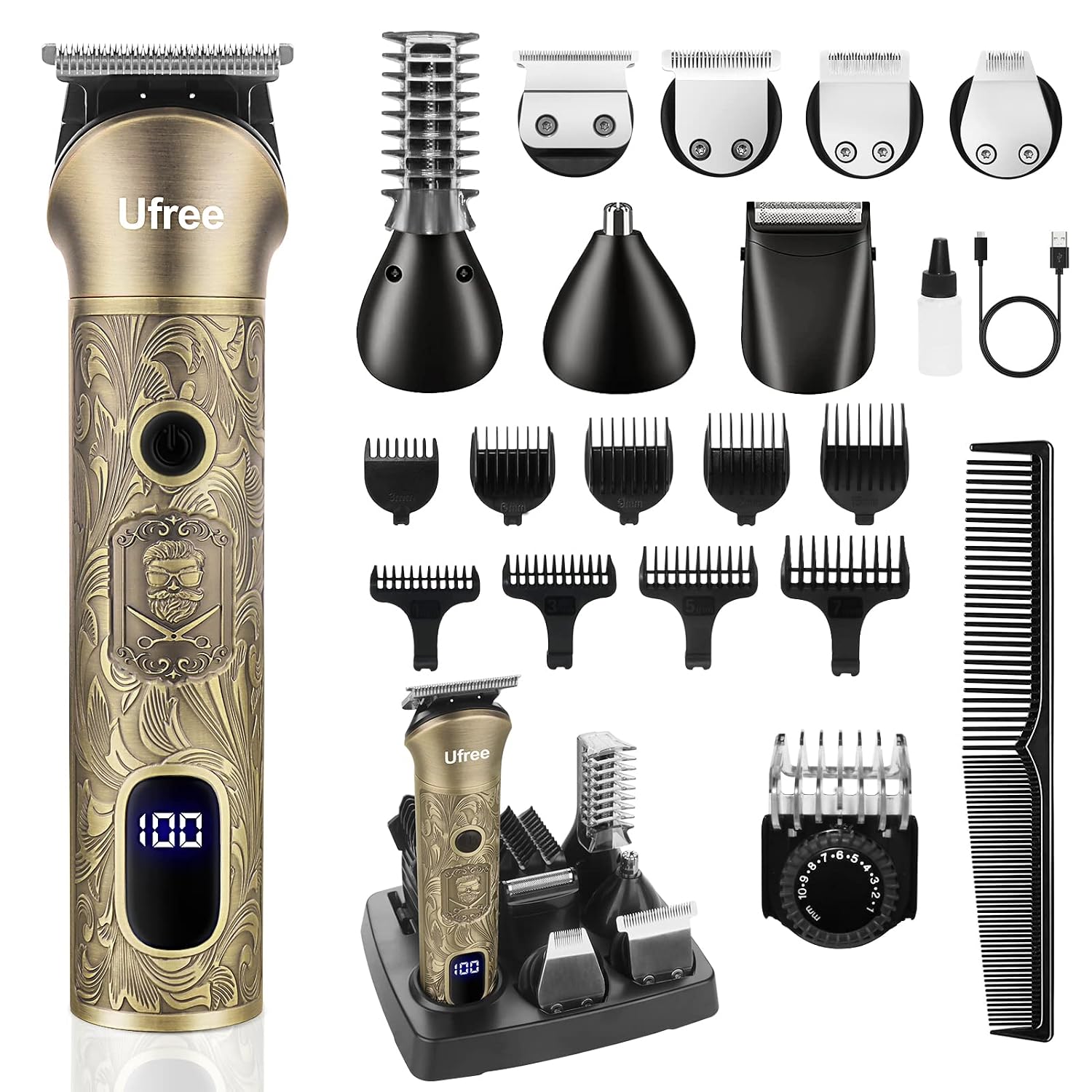 Men'S Grooming Images - 7-in-1 Beard Trimmer, Electric Razor for