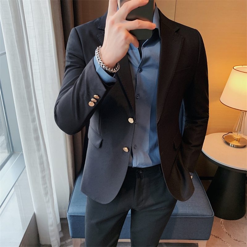 Jack Men'S Grooming - British Style Solid Color Blazers Men