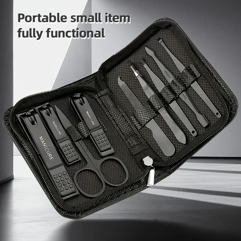 Men'S Grooming Tool - 9 Piece in 1 Manicure Set