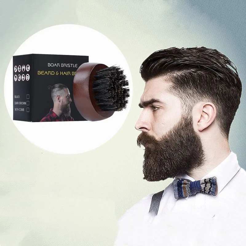 Men'S Grooming Tool - Beard Brush Man Boar Bristles Small