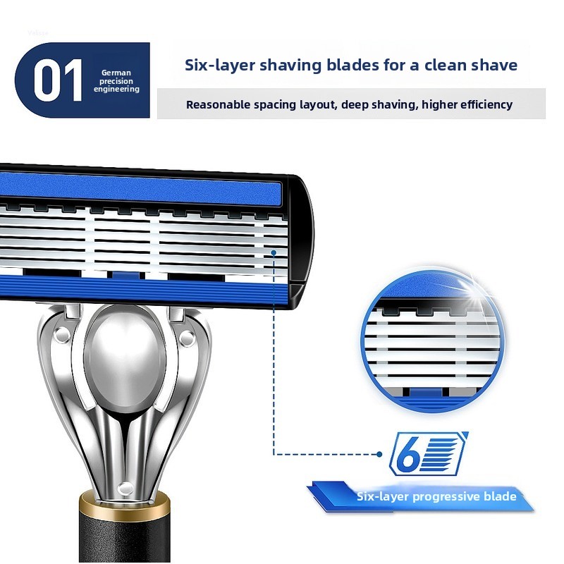 6 Layer Manual Razor Blade Ref - Men'S Grooming Gift Box 评论和价格