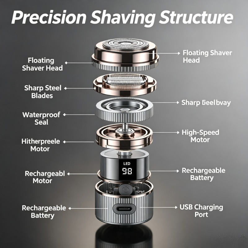 2026 Mini Electric Shaver Port - Men'S Grooming Razor Kit 评论和价格