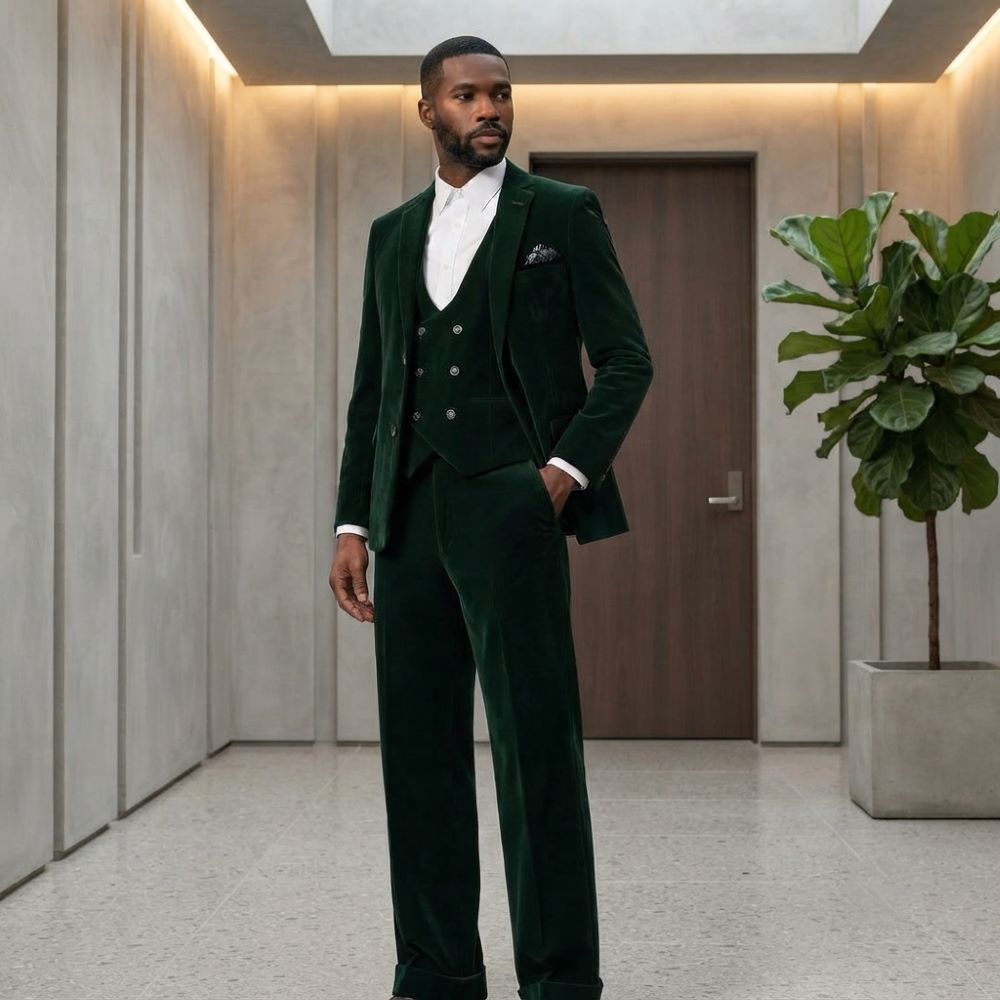 Velvet Wedding Suits for Men 3 - Men'S Grooming Awards 评论和价格