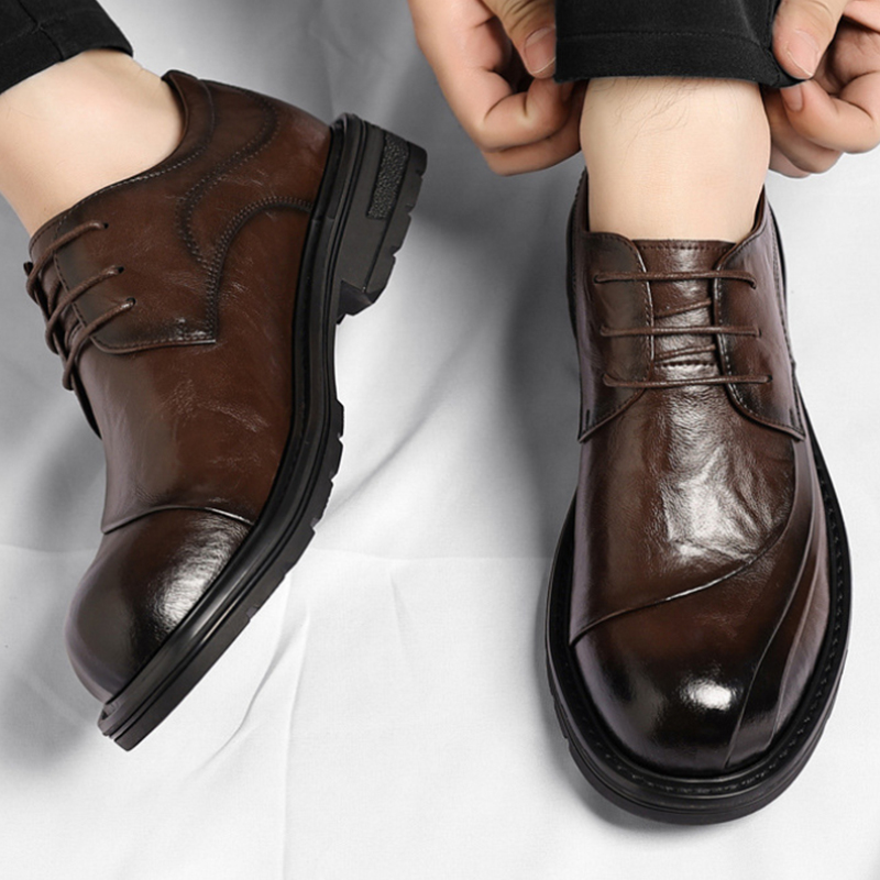 Brown Burnished Genuine Leathe - Men'S Grooming Daily 评论和价格
