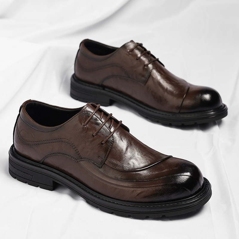 Brown Burnished Genuine Leathe - Men'S Grooming Daily 评论和价格