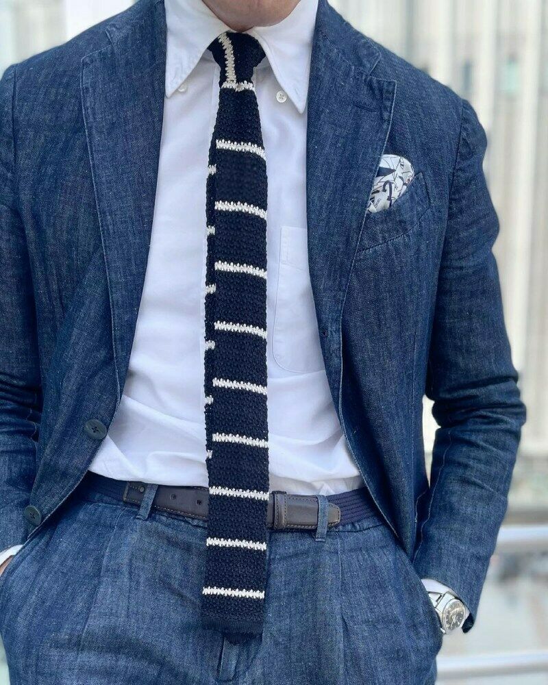 Denim Men Suits Tailor-Made 2  - Men'S Grooming Daily 评论和价格