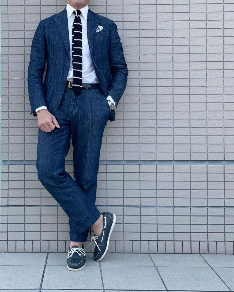 Denim Men Suits Tailor-Made 2  - Men'S Grooming Daily 评论和价格