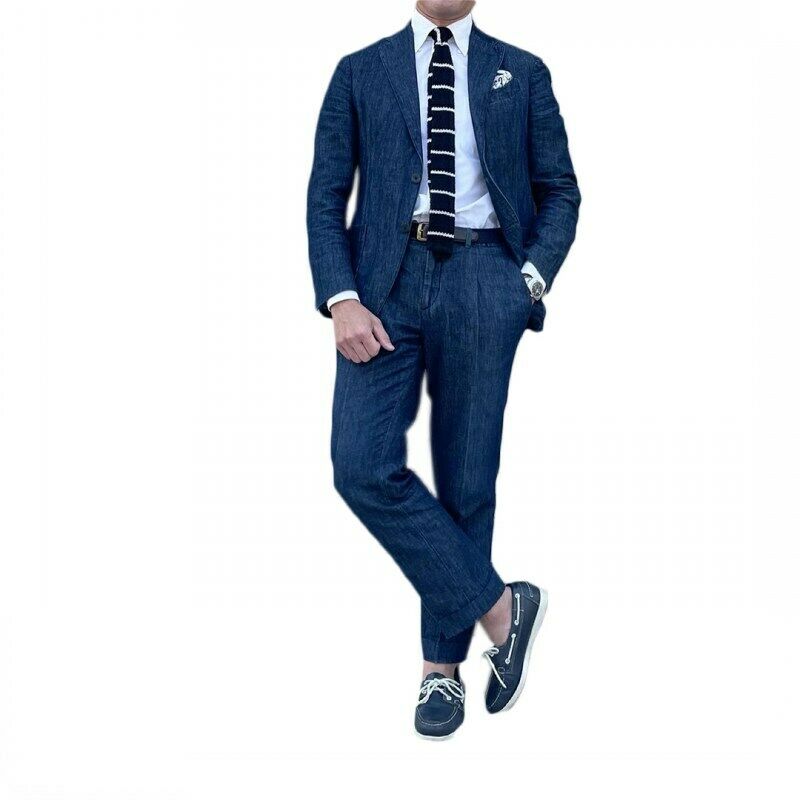Denim Men Suits Tailor-Made 2  - Men'S Grooming Daily 评论和价格