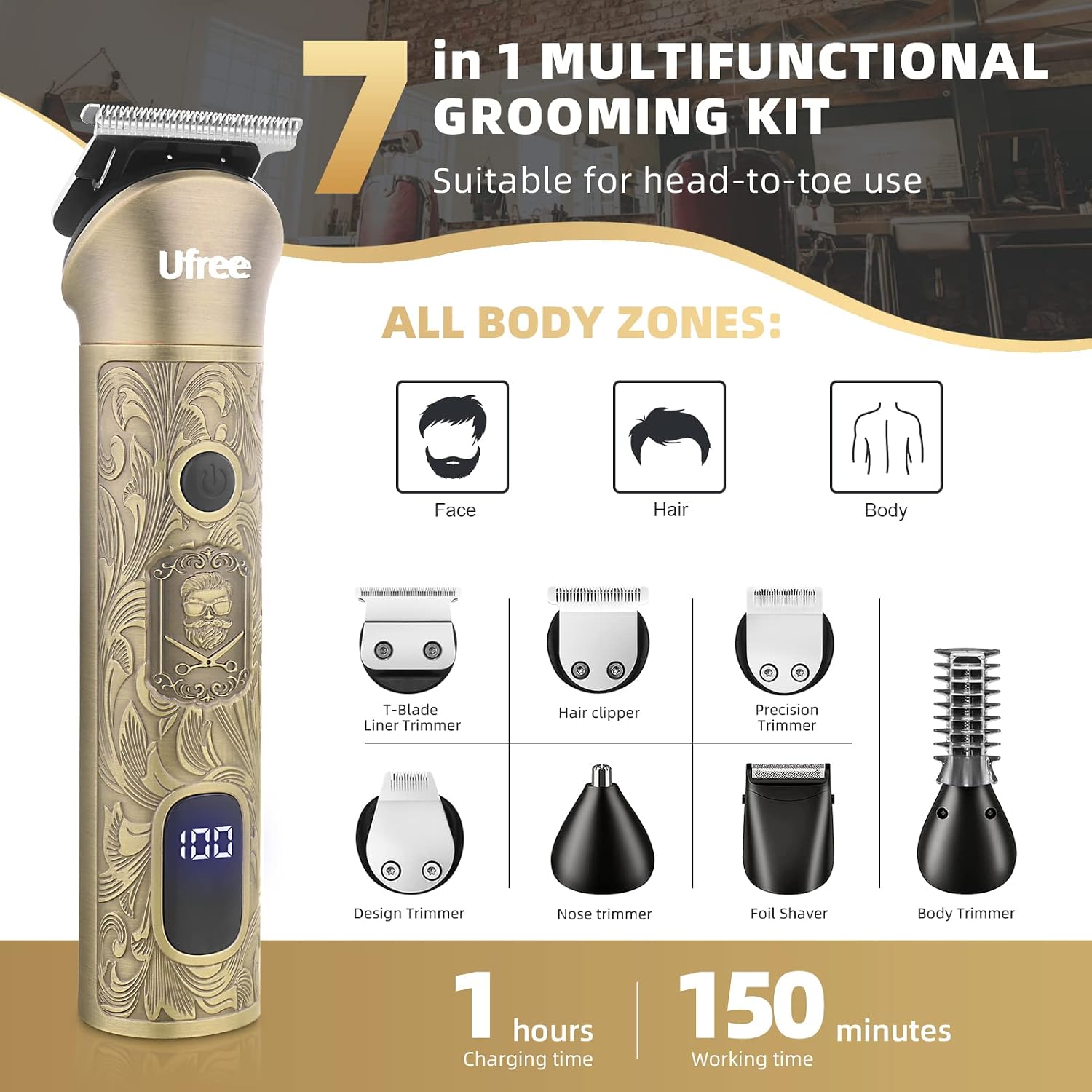 7-in-1 Beard Trimmer, Electric - Men'S Grooming Images 评论和价格