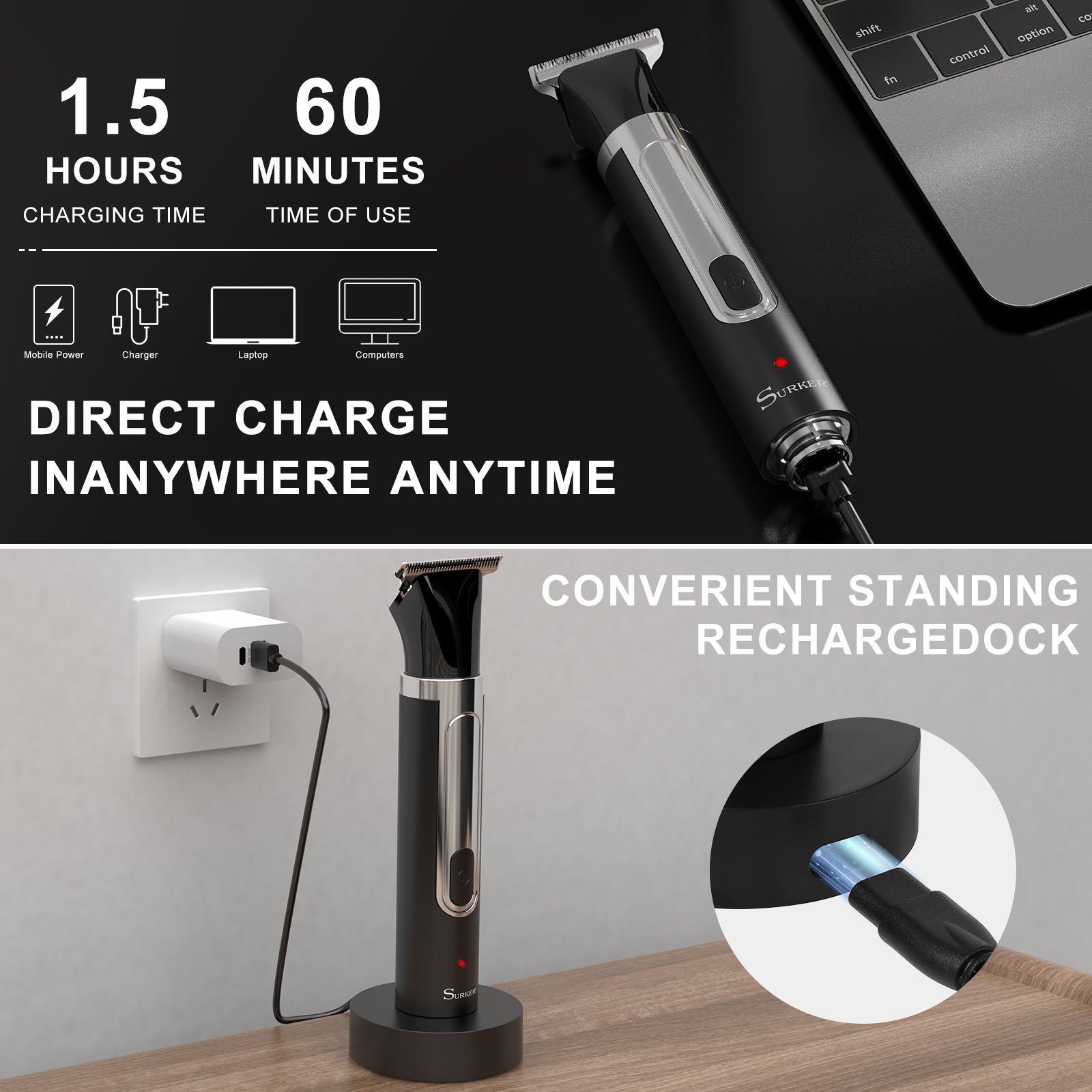 Surker 4-in-1 Shaver for Men G - Men'S Grooming Razor Kit 评论和价格