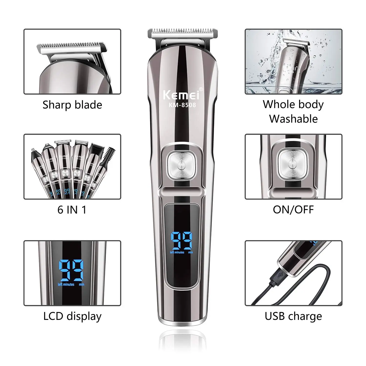 Kemei Professional Multifuncti - Men'S Grooming Boxes 评论和价格