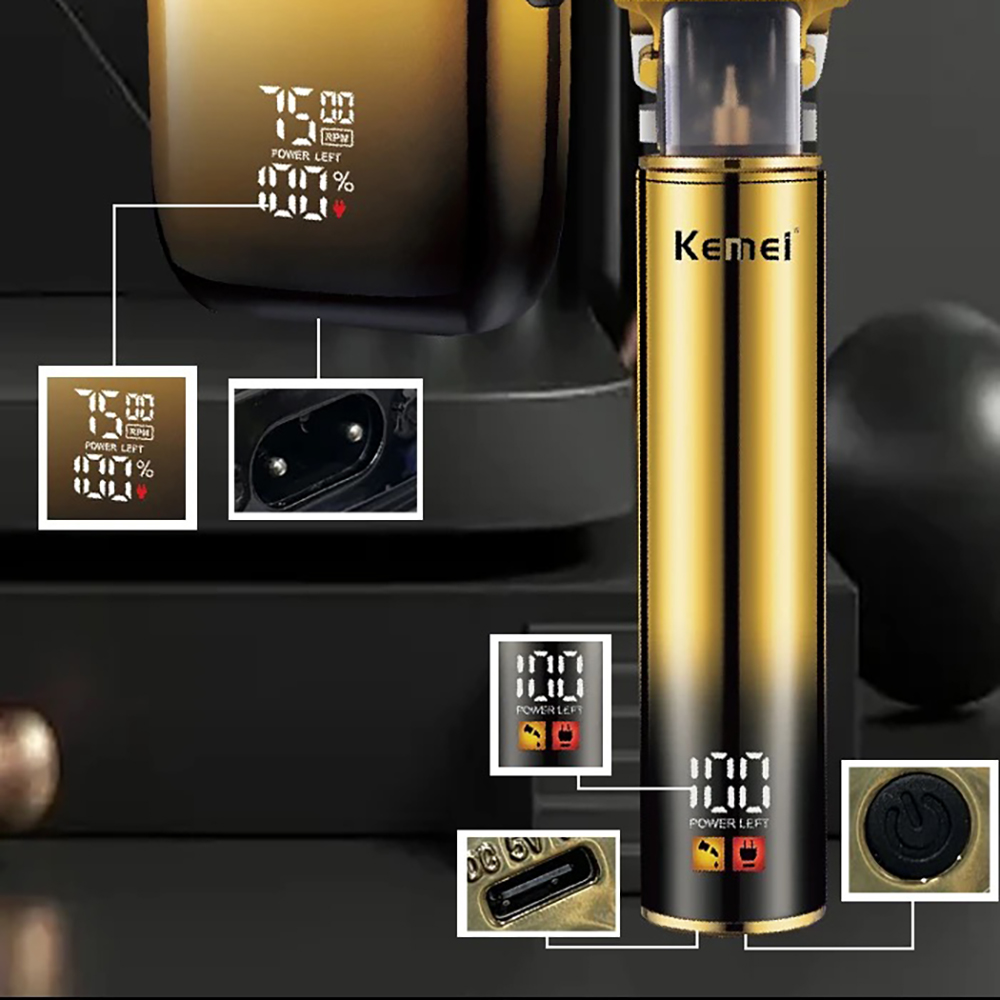 Kemei Hair Trimmer Electric Ra - Men'S Grooming Razor Kit 评论和价格