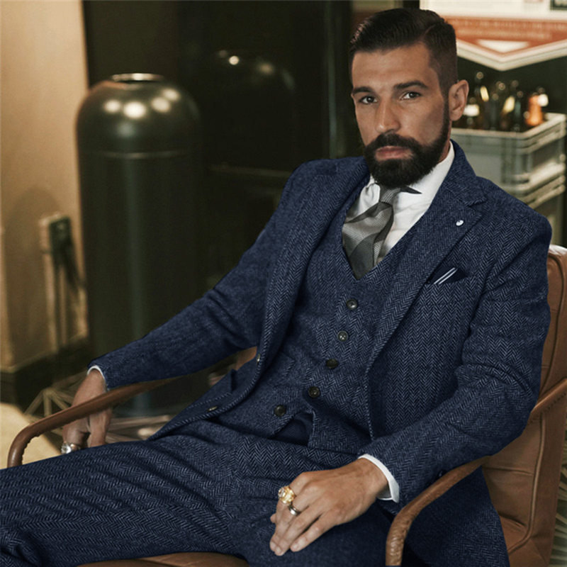 Gray Wool Tweed Winter Suit fo - Men'S Grooming Daily 评论和价格
